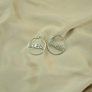 Pendientes <span class=keywords><strong>de</strong></span> Aro Largos <span class=keywords><strong>de</strong></span> Diseñador <span class=keywords><strong>de</strong></span> Marca <span class=keywords><strong>de</strong></span> Moda, Pendientes Huecos con Pedrería, Pendientes <span class=keywords><strong>GUESS</strong></span> para Mujer - Product Image 3