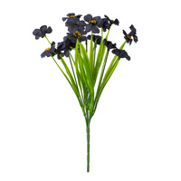 Bunga Violet Buatan Jy-0023 dari Plastik Sutra Tahan UV, Cetakan Injeksi, Dekorasi Teras Luar Ruangan untuk Ekspor