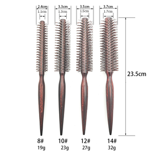 Vòng bằng gỗ uốn tóc tạo kiểu tóc lược V răng nhọn đuôi tóc bàn chải nhiệt độ cao chịu uốn Con lăn Lược - Product Image 6