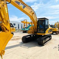 Excavatrice sur chenilles hydraulique CAT 320C d'occasion, unité d'origine, faible nombre d'heures, structure robuste pour travaux de terrassement et de carrière, en stock