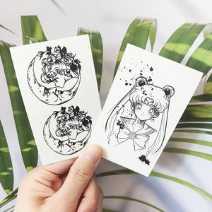 Personalizado mejor calidad Sailor Moon diseño piel segura impermeable <span class=keywords><strong>tatuaje</strong></span> pegatina lindo dibujos animados <span class=keywords><strong>de</strong></span> larga duración <span class=keywords><strong>tatuaje</strong></span> pegatinas - Product Image 1