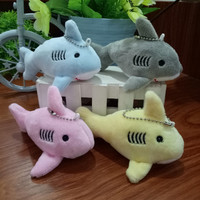 Usine en gros pas cher 12CM peluche douce poupée dessin animé mignon peluche Figure porte-clés dauphin requin nouveaux jouets en peluche porte-clés