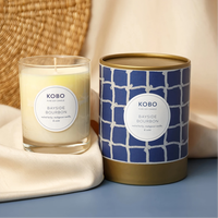 Umwelt freundliche Pappe Custom Black Candle Verpackungs boxen Luxus zylinder Champagner Geschenk box für Kerzen
