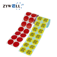 Étiquettes thermiques directes circulaires personnalisées 25*25mm, 2 rangées, 500 pièces/rouleau, étiquettes de produits, autocollants DIY avec logo, rouleau de papier