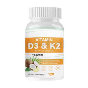 Cápsulas de Vitamina D3 y K2 Halal OEM, Suplemento Vegano para la Salud Inmunológica y Ósea, 100000 UI, 50000 UI, Cápsulas de Vitamina D3 K2 - Product Image 1