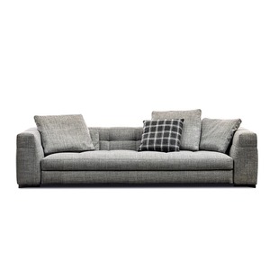 Italian Minimalist Brezza Fabric <b>Sofa</b> <b>Cream</b> Style Small Home Linen Simple Straight Row Living Room <b>Sofa</b> - Product Image 5