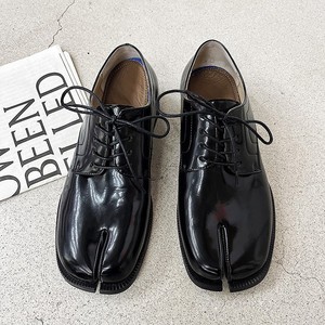 2026 Fashion High-end Aesthetic Men Lace-up Leather <b>Shoes</b> Premium Horseshoe <b>Toe</b> Tabi <b>Split</b> <b>Toe</b> Trendy Stylish Leather Footwear - Product Image 2