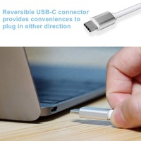 Cable Adaptador USB 3.1 Tipo C Macho a VGA Hembra, Coaxial, Par Trenzado, Blindaje Trenzado de PVC, para Teléfono Móvil, Laptop, Monitor