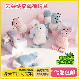 Jouet en peluche nuage pour chat, à mâcher avec herbe à chat, jouet d'intérieur pour animaux de compagnie, peluche de dessin animé 40g - Product Image 5