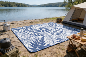 Tapis d'extérieur pliable facile à nettoyer en plastique PP pour le camping et les pique-niques - Product Image 5