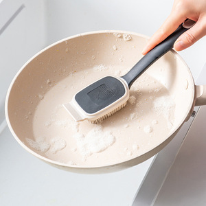 Kitchen Pot Scrubber Long Handle Silicone Non Stick Gentle For Pans And Pots Cleaning <b>Brush</b> - Product Image 2