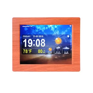 Pros Smart 8" Digital Photo Frame WiFi Network LCD IPS Electronic Clock Old Man Clock Wake Up Calendar Clock With Weather Report