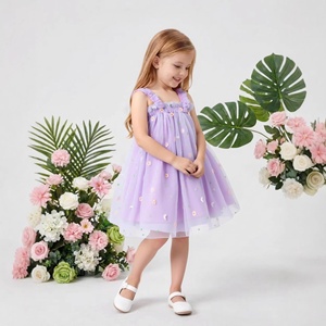 Vestido <span class=keywords><strong>de</strong></span> Tul con Decoración <span class=keywords><strong>de</strong></span> Mariposas 3D para Niñas, Vestido <span class=keywords><strong>de</strong></span> Princesa <span class=keywords><strong>de</strong></span> <span class=keywords><strong>Hadas</strong></span> sin Mangas - Product Image 2