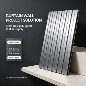 Mur rideau tissé en alliage d'aluminium moderne, anodisé, anti-corrosion, solution pour l'extérieur des bâtiments - Product Image 5
