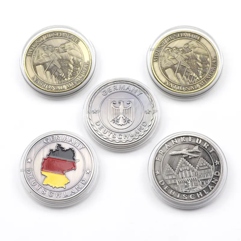 Kwaliteit Producten Ijzer Materiaal Embossment Travel Coin Souvenir