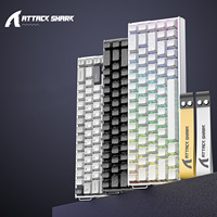 Clavier mécanique filaire Attack Shark X68MAX CNC, interrupteur magnétique de jeu, RT 0,005 mm, taux de sondage 8K, clavier RVB