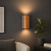 Lampe murale LED moderne en fer et bois avec éclairage en aluminium, design contemporain, pour la maison, le bureau, l'hôtel, le couloir, installation facile