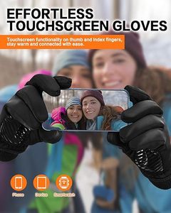 Guantes de Invierno <span class=keywords><strong>para</strong></span> Adultos Unisex, Resistentes al Agua, Térmicos, con Pantalla Táctil, <span class=keywords><strong>para</strong></span> Correr, Esquí de Fondo - Product Image 4