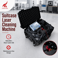 Nettoyeur laser à fibre pulsée, design valise, appareil de nettoyage laser industriel pour le détartrage de l'acier au carbone et de l'acier inoxydable