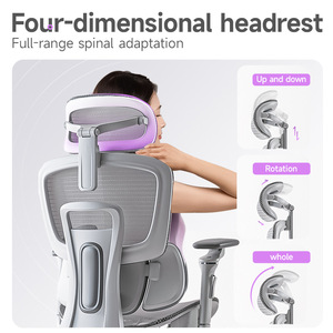 LingTuo Office Chair Ergonomic Mesh Reclining Swivel Computer Chair with Lumbar Support and Headrest for Home Office Use - Product Image 4