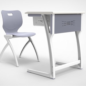 Bureau et chaise d'étudiant en alliage d'aluminium de type voile, pour l'école, avec fonction de démontage - Product Image 1
