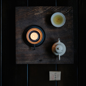 Porte-bougie en fer forgé de style japonais avec esthétique zen pour la décoration de la salle de thé ou de la maison - Product Image 3