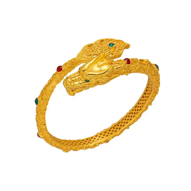 Vrouwen En Man Gouden Vintage Draken Zodiac Armband Vergulde Armbanden Voor Cadeau Custom Sample Making Service Beschikbaar