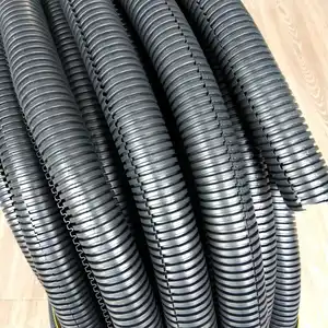 Corrugated Flexible Pipe Black Open Pipe Split Flexible Corrugated Hose For Cable Protection