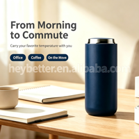 Tasse à café isotherme en acier inoxydable de 16 oz, très populaire, avec trois couvercles, double paroi, avec paille, coffret cadeau personnalisé