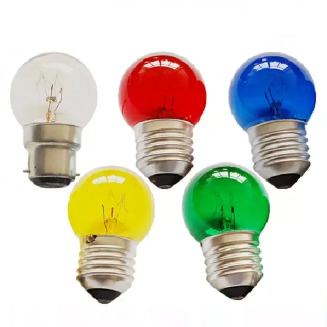 カラフルな白熱電球E27G40 G4525w装飾用カラー電球
