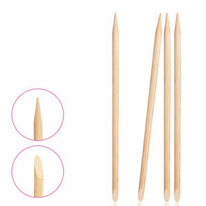 Bâton de bois jetable à double tête orange 7.5cm 11cm Poussoir de peau morte Bâtonnets de manucure pour enlever les cuticules des ongles 11cm Poussoir de cuticules - Product Image 4