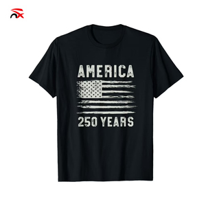 NUOXIN Camisetas Personalizadas al por Mayor de 180 g/m², Color Negro, con Diseño del 250.º Aniversario de la Independencia de Estados Unidos, para el 4 de Julio, para Hombre y Mujer - Product Image 2