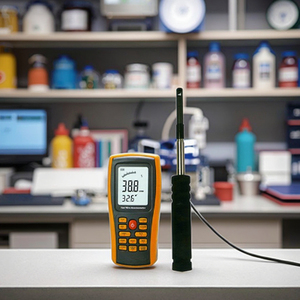 เครื่องวัดความเร็วลมแบบลวดร้อน TLEAD (AMF029)-อิเล็กทรอนิกส์ 220V ป้องกันน้ำและฝุ่นระดับ IP55 ความแม่นยำ 0.001 เมตร/วินาที - Product Image 4