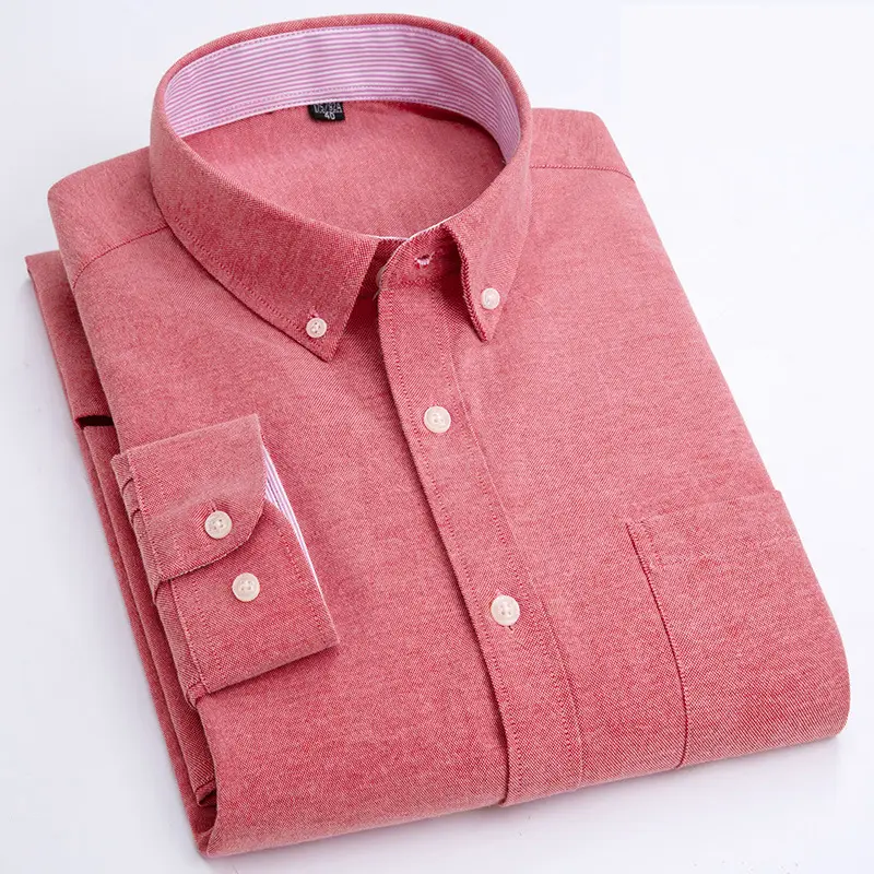 High Quality Men Casual Long Sleeved Shirt Male Regular Fit Plus Size Shirts