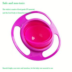 OEM & ODM Food Grade <b>Silicone</b> Spill-Proof Rotating Baby Feeding <b>Bowl</b> with Customized Color and Logo - Product Image 2