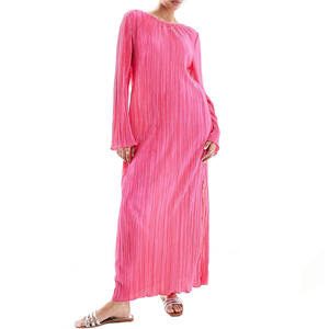 Abito casual personalizzato da donna Maxi abito a manica lunga <span class=keywords><strong>con</strong></span> spacco laterale <span class=keywords><strong>vestiti</strong></span> <span class=keywords><strong>estivi</strong></span> per le donne - Product Image 4