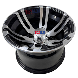 Jantes en alliage coulé pour ATV de la marque KELUN, usinées et noires, 10 pouces - Product Image 1