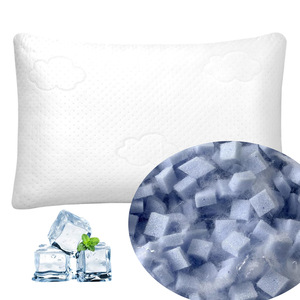 Oreiller en mousse à mémoire de forme déchiquetée rafraîchissant toute la nuit, garnissage réglable haute densité, respirant, de luxe, double couche, rectangulaire, qualité hôtelière - Product Image 2