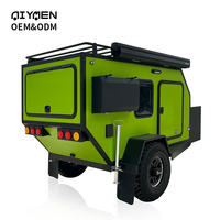 Caravane Tout-Terrain 4x4 Australie Légère, Remorque de Camping Tractable Autonome Économique, Petit RV 4 Saisons avec Salle de Bain