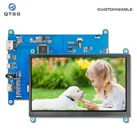 Écran LCD 7 pouces QTSS, châssis d'affichage TFT IPS 1024x600 HMI pour Raspberry PI, écran tactile capacitif, écran secondaire, 1 an