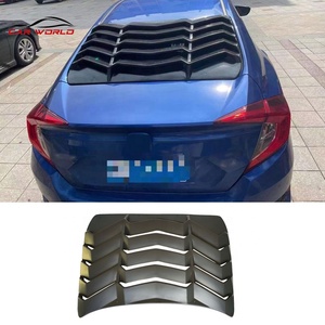 Couverture de persiennes de fenêtre arrière de voiture pour modèles 2016-2021, noire, compatible avec les pièces extérieures - Product Image 4