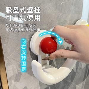 Ganchos modernos en forma de media luna para accesorios para el cabello, soporte de pared resistente, color rojo rosa y amarillo, 2 ganchos, estante de almacenamiento para baño - Product Image 4