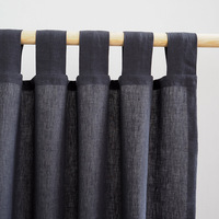 Cortinas Opacas Nórdicas 100% Lino, Cortinas Blancas Semi-Opacas de Gran Peso Sin Perforaciones, Personalizadas para Sala de Estar y Balcón