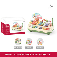 Dropshipping Shopify Kids Baby Xylophone Piano 2 In 1 Wooden Musical Instrument Educational Toy Gift Early Learning No Battery