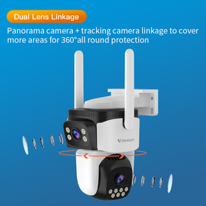 <span class=keywords><strong>Vstarcam</strong></span> กล้องวงจรปิดแบบโดม WiFi ไร้สาย6MP CS621DR เลนส์คู่สำหรับรักษาความปลอดภัยที่บ้านกลางแจ้งกันน้ำได้เซ็นเซอร์ CMOS <span class=keywords><strong>NVR</strong></span> - Product Image 3