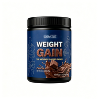 Poudre de gain de poids au chocolat personnalisable OEM, marque privée, saveur naturelle, supplément haute énergie pour la croissance musculaire, origine CN/GUA, sec