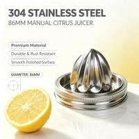 Presse-agrumes manuel en acier inoxydable de 86 mm avec couvercle et râpe pour bocaux Mason, fruits et légumes