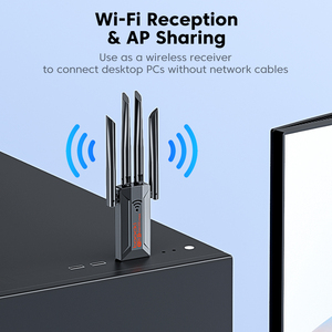Adaptador Wi-Fi 6 5.4 Toocki <span class=keywords><strong>AX9000</strong></span> sin Controlador, Antenas Giratorias MU-MIMO para Windows 10/11 - Product Image 5