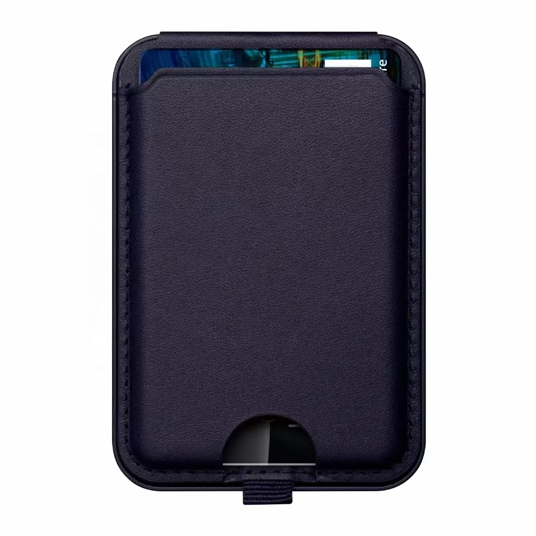 Newest Magnetic Suction Card Holder For iPhone 13 14 15 Pro Max For Magsafe Magnet Leather Card Bag Clip Mobile Phone Case Stand