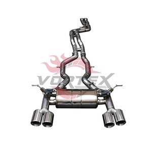 Échappement arrière Vortex en acier inoxydable X-Pipe Valvetronic compatible avec BMW F80 F82 M3 M4 3.0T, années 2014 à 2018, tuyau de tuning - Product Image 1